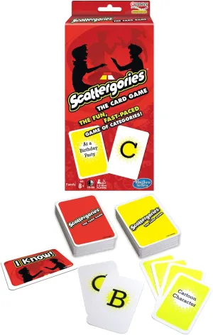 Scattergories The Card Game Your Favorite Categories Game Meets Slap Jack For At Home, On a Road Trip, or Vacation 2 or More Players Ages 8 and Up