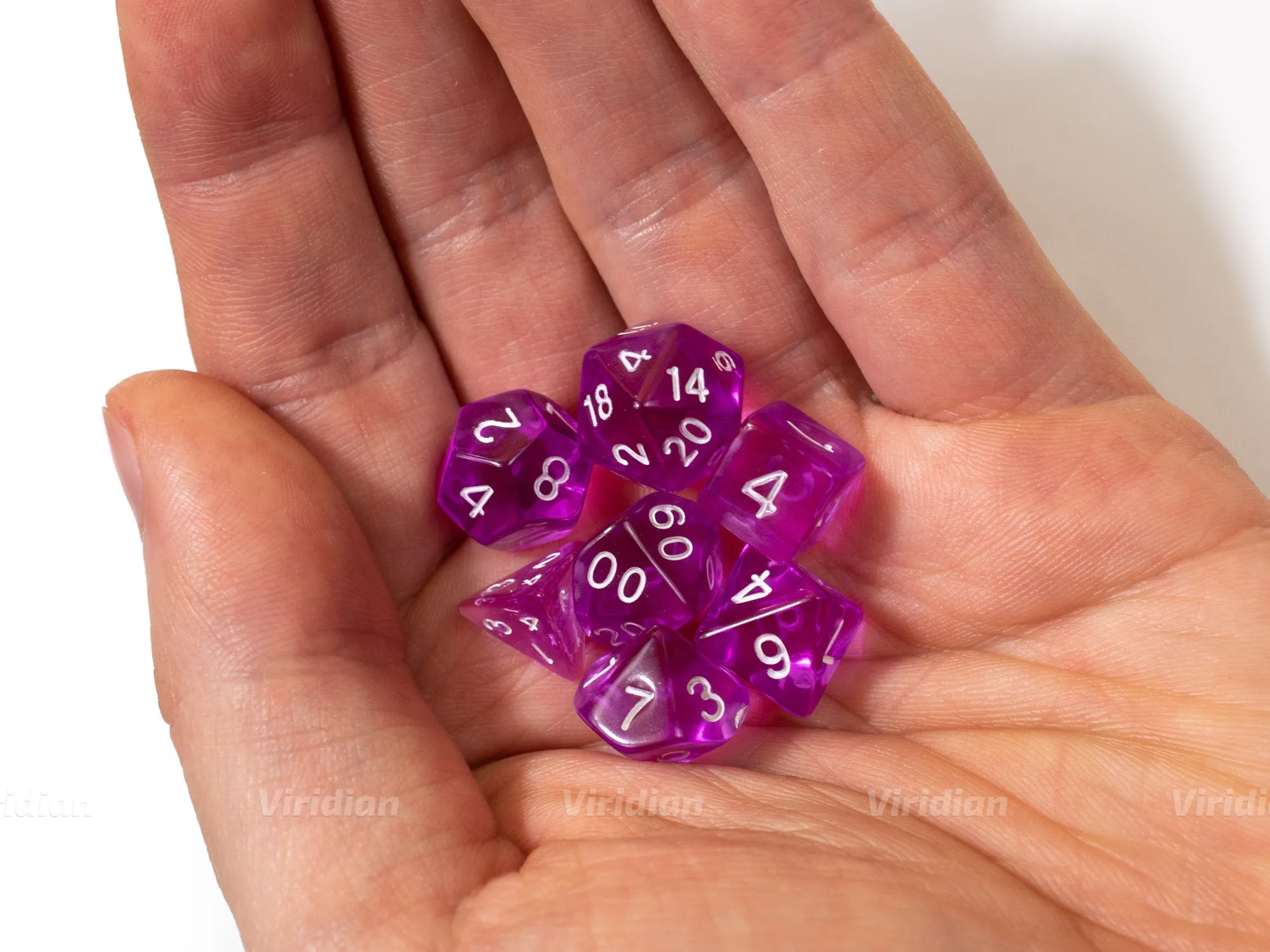 Tiny Purple | Mini Translucent Dice Set (7)