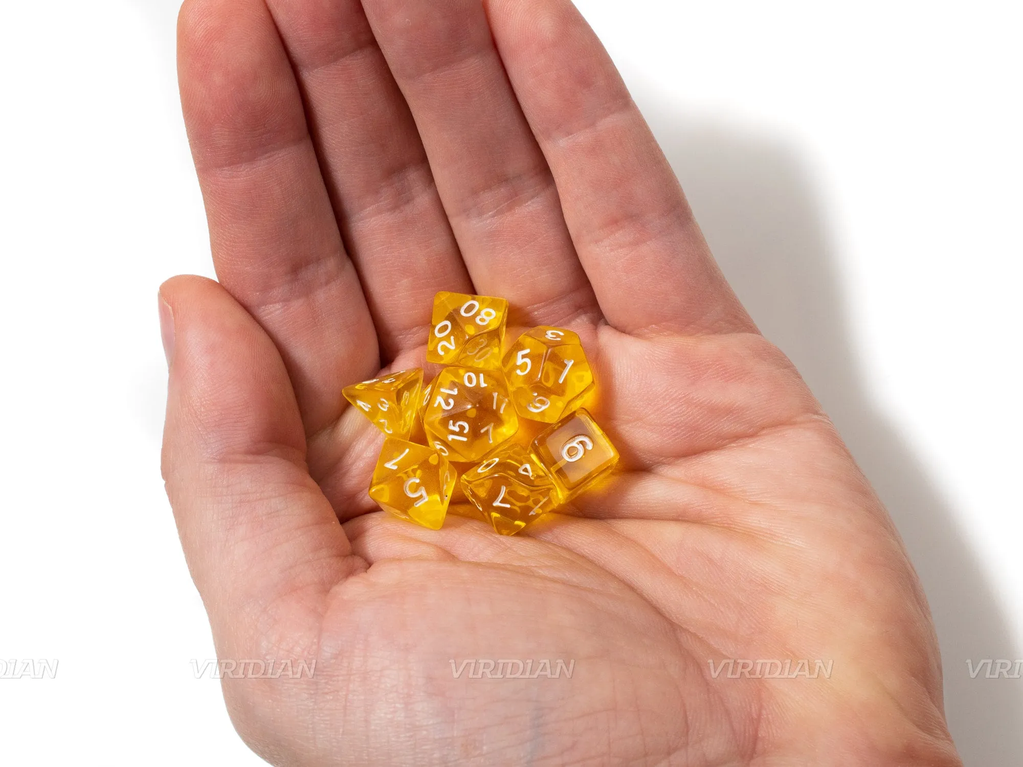 Tiny Yellow | Mini Translucent Dice Set (7)