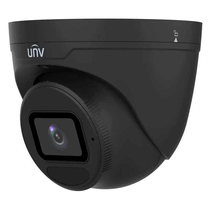 UNIVIEW IPC3638SB-ADZK-I0-BK: 8MP 4K LightHunter IR Turret Camera with Varifocal Lens in Black